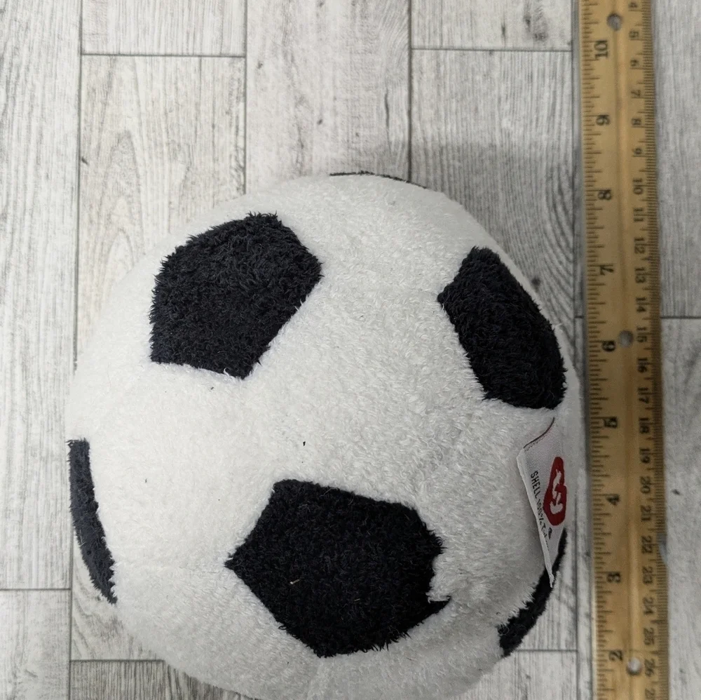 Ty Black and White Soccer Ball Plush